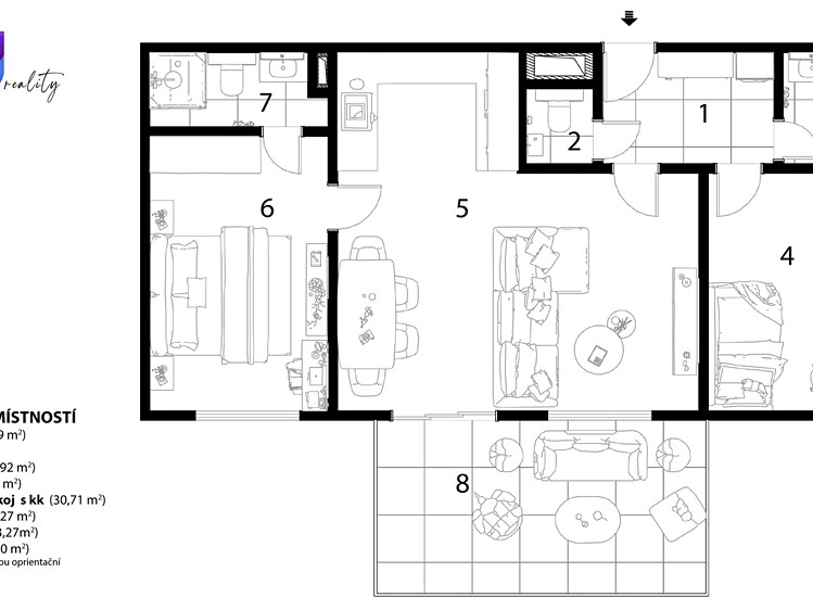 Wohnung 3+kk zum Kauf, 71 m² (10 von 12)