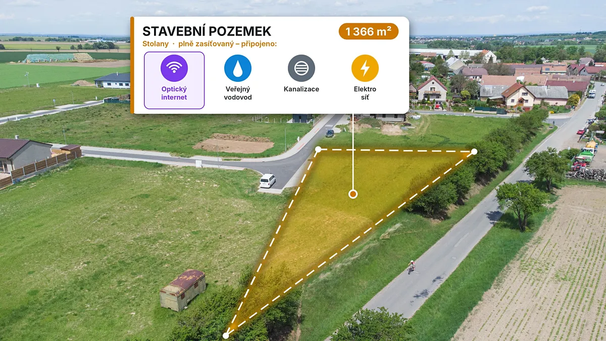 Prodej stavebního pozemku 1366 m²