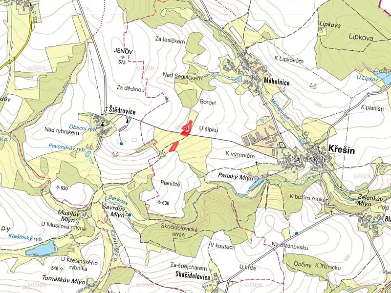Prodej louky 3606 m², Křešín – náhled fotky 2