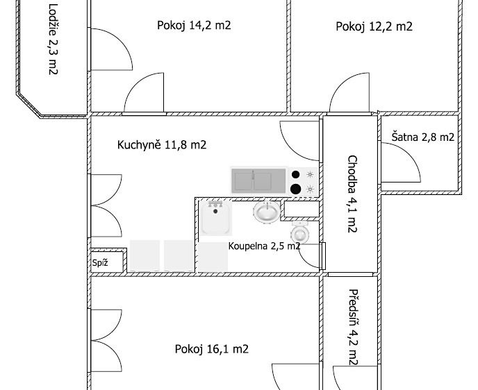 Квартира 3+1 в оренду, 73 м² (22 з 25)