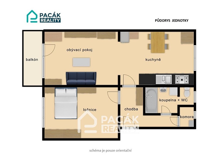 Pronájem bytu 2+1, 55 m² (7 z 16)