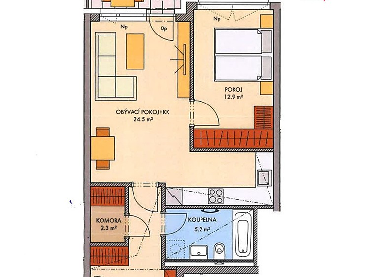 Wohnung 2+kk zum Kauf, 54 m² (2 von 9)