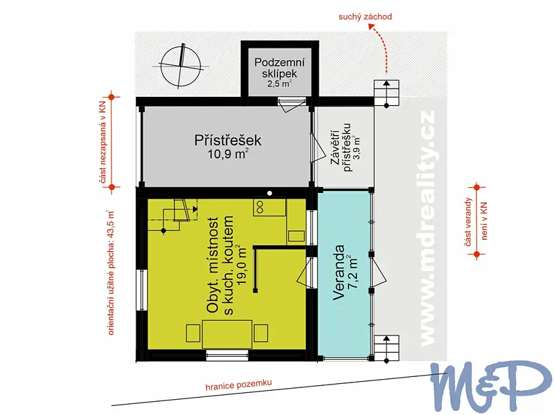 Prodej chaty 60 m², pozemek 876 m², Kožichovice – náhled fotky 2