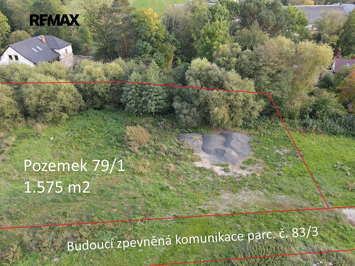 Prodej stavebního pozemku 1575 m², Sedlec-Prčice – fotka 1 z 3