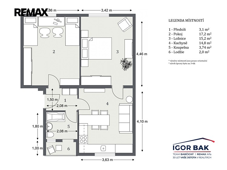 Wohnung 2+1 zum Kauf, 54 m² (4 von 28)