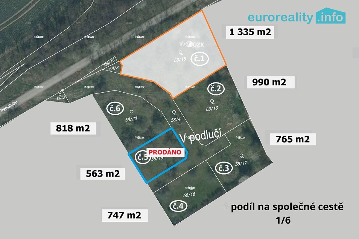 Prodej stavebního pozemku 1335 m², Plzeň – fotka 1 z 3