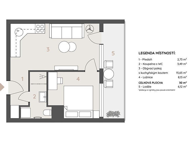 The 2+kk flat for sale, 30 m² (16 of 16)