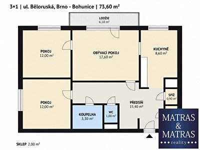 Prodej bytu 3+1, 73 m² (3 z 7)