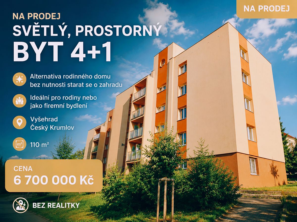 Prodej bytu 4+1 110 m²