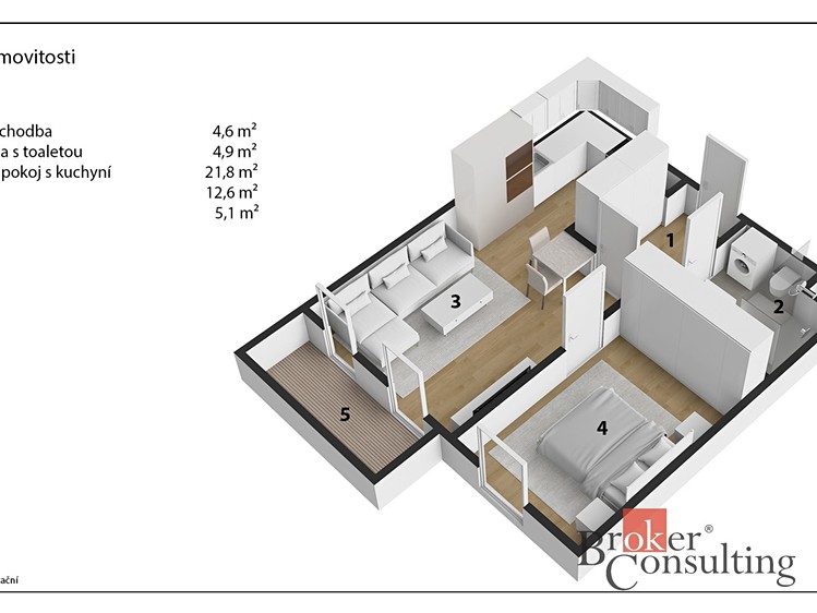 Wohnung 2+kk zur Miete, 52 m² (7 von 26)