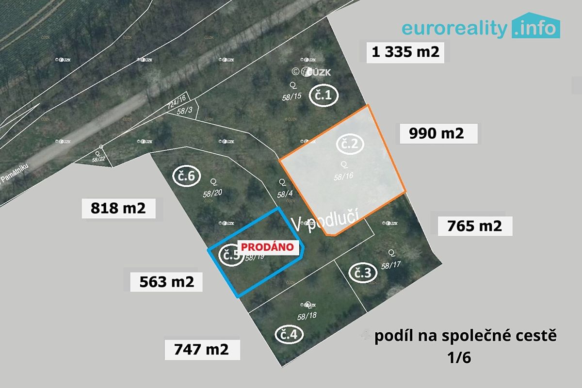 Prodej stavebního pozemku 990 m², Plzeň – fotka 1 z 3