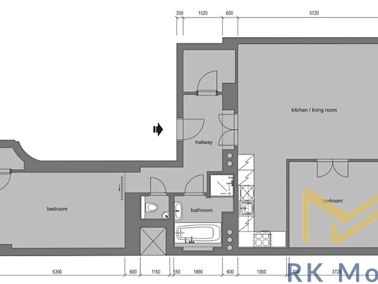 Квартира 3+kk в оренду, 77 м² (8 з 9)