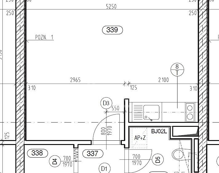 Pronájem bytu 1+kk, 37 m² (9 z 10)