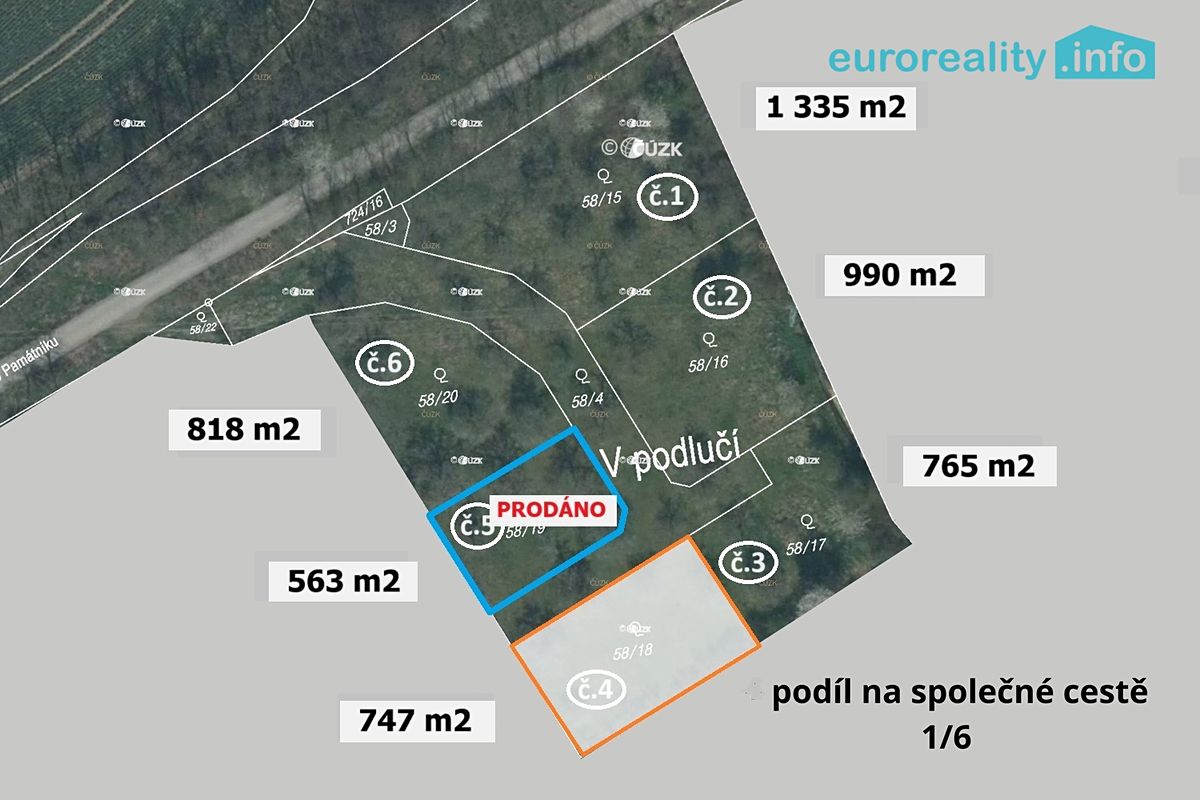 Prodej stavebního pozemku 747 m², Plzeň – fotka 1 z 3