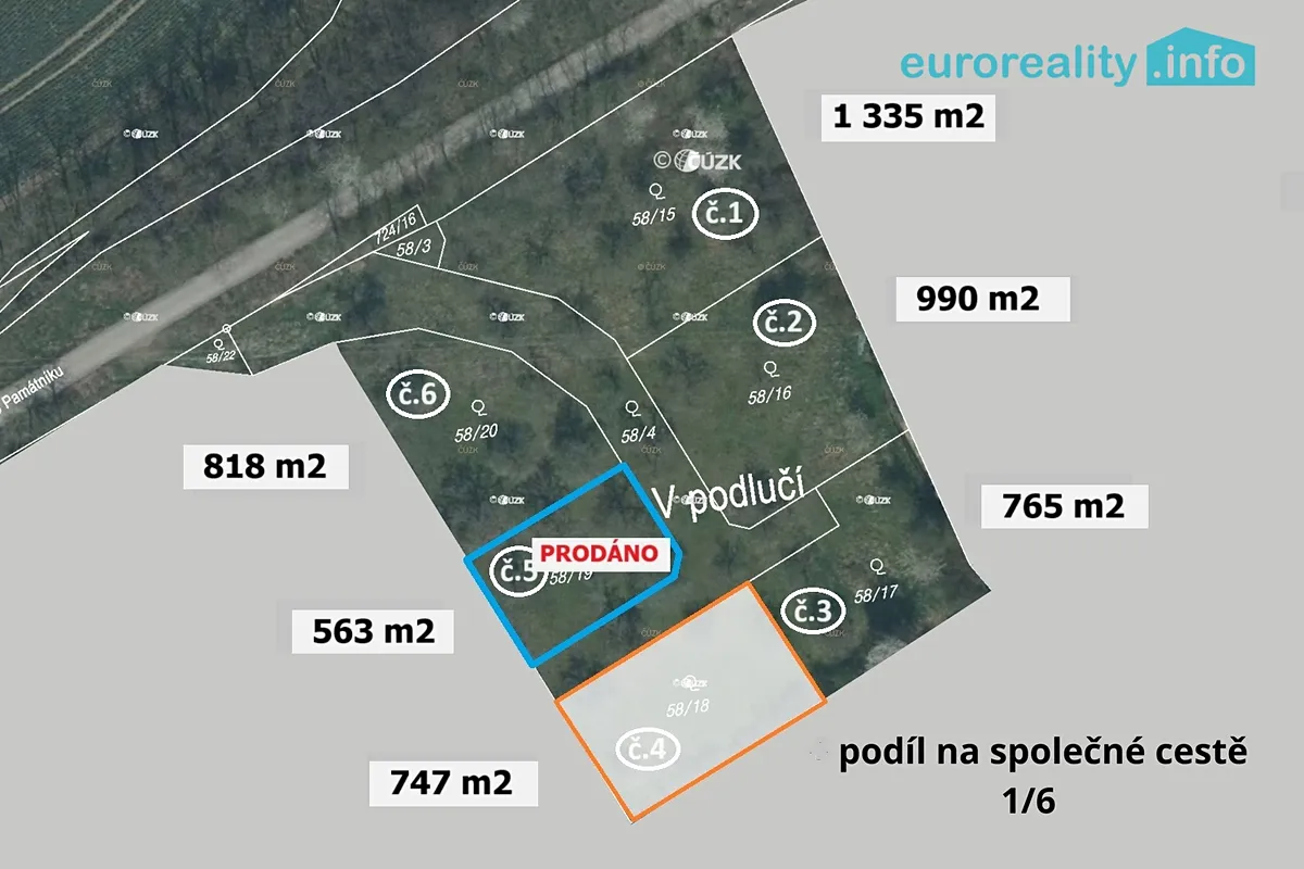 Prodej stavebního pozemku 747 m²
