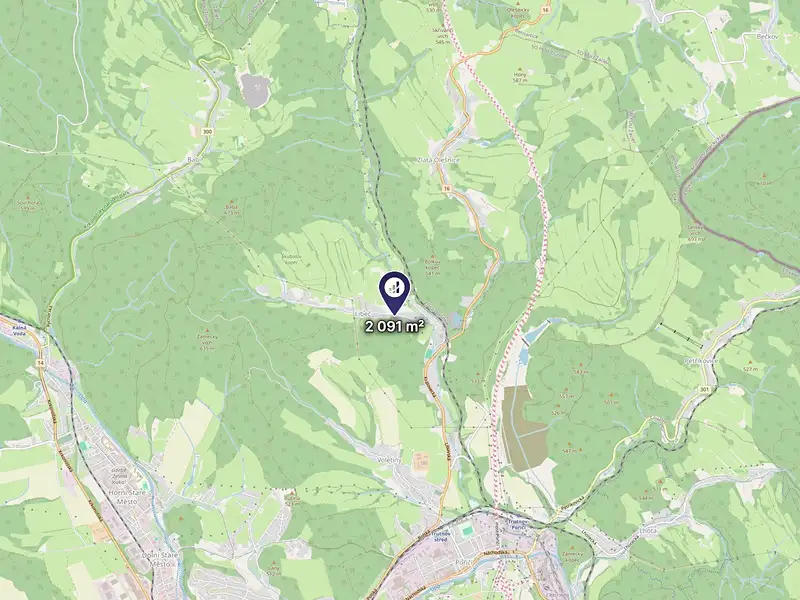 Prodej stavebního pozemku 2091 m², Trutnov – náhled fotky 3