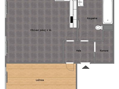 Квартира 2+kk в оренду, 61 м² (2 з 13)