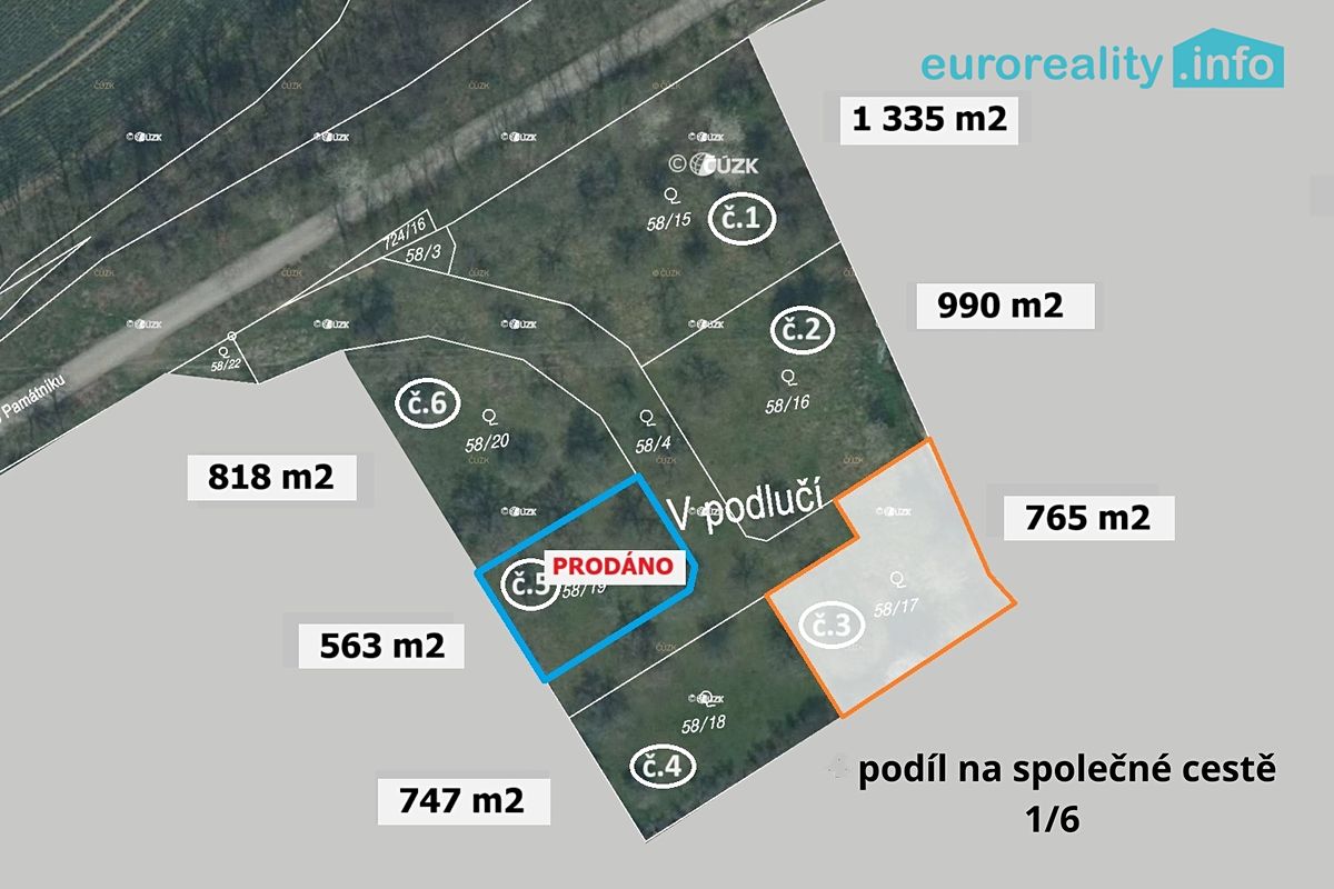 Prodej stavebního pozemku 765 m², Plzeň – fotka 1 z 3