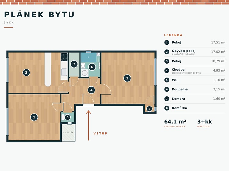 Wohnung 3+kk zur Miete, 64 m² (11 von 30)