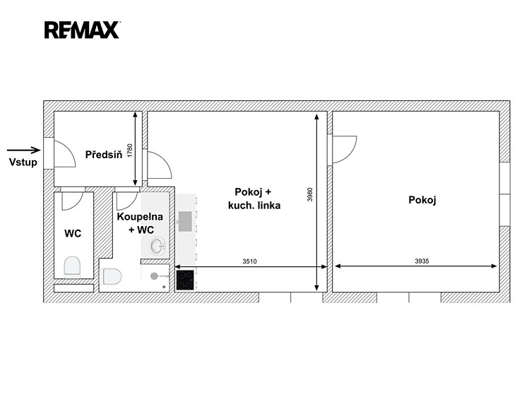 Pronájem komerčního prostoru, 38 m² (2 z 3)