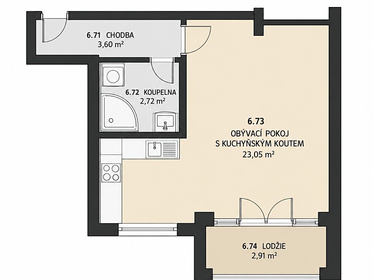 Wohnung 1+kk zum Kauf, 32 m² (19 von 19)
