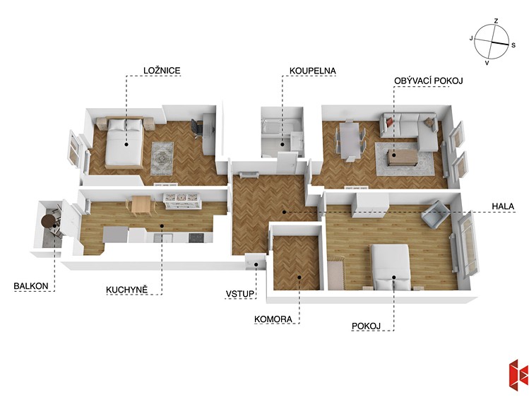 The 3+1 flat for sale, 94 m² (3 of 37)