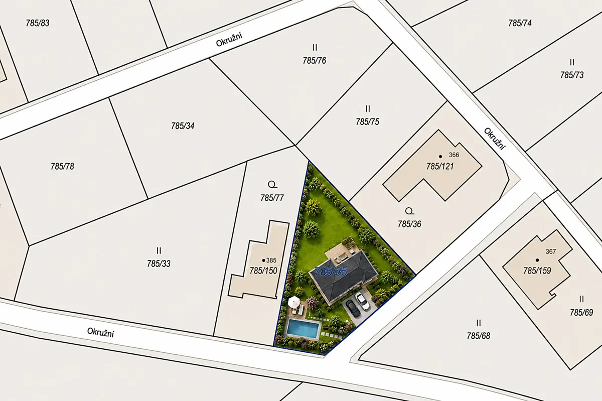 Prodej stavebního pozemku 733 m²