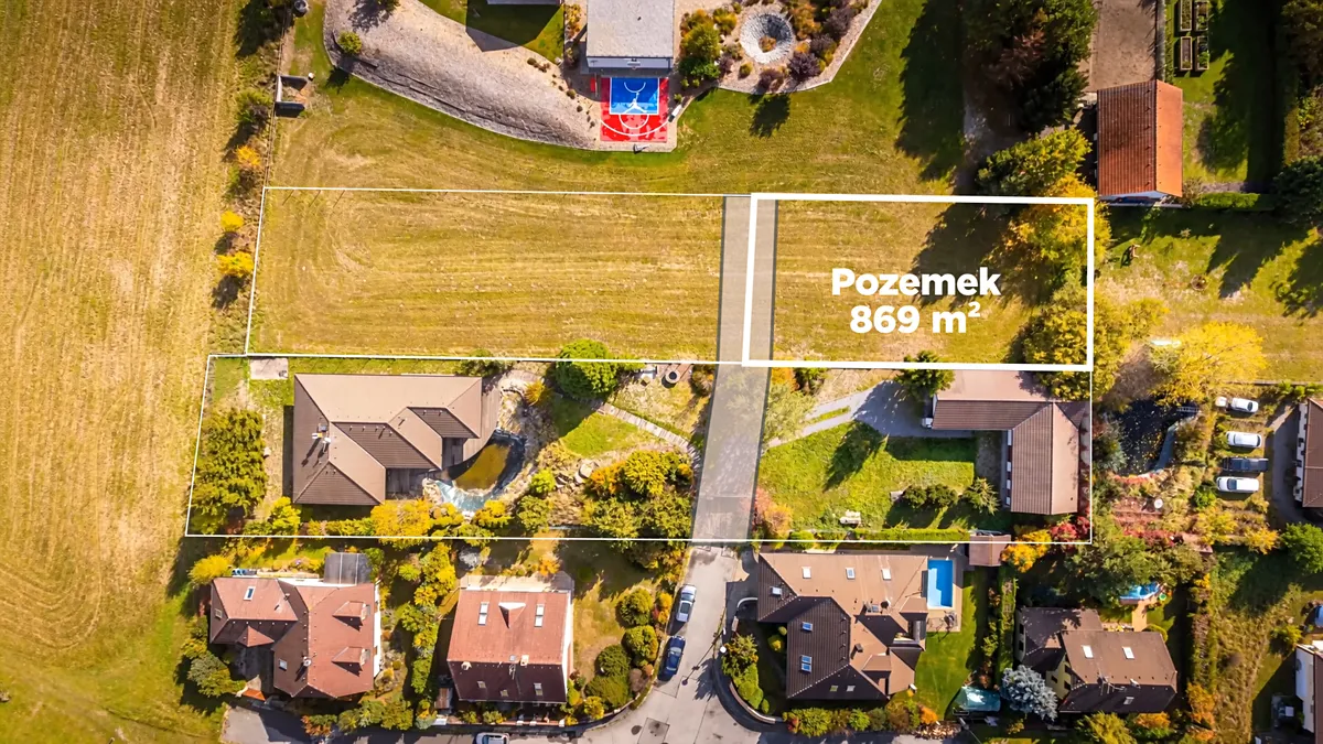 Prodej stavebního pozemku 869 m²