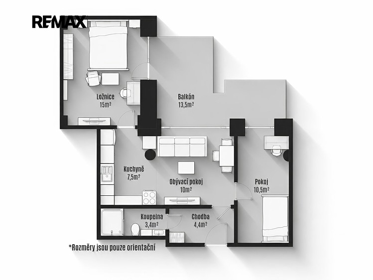 Prodej bytu 3+kk, 55 m² (3 z 30)