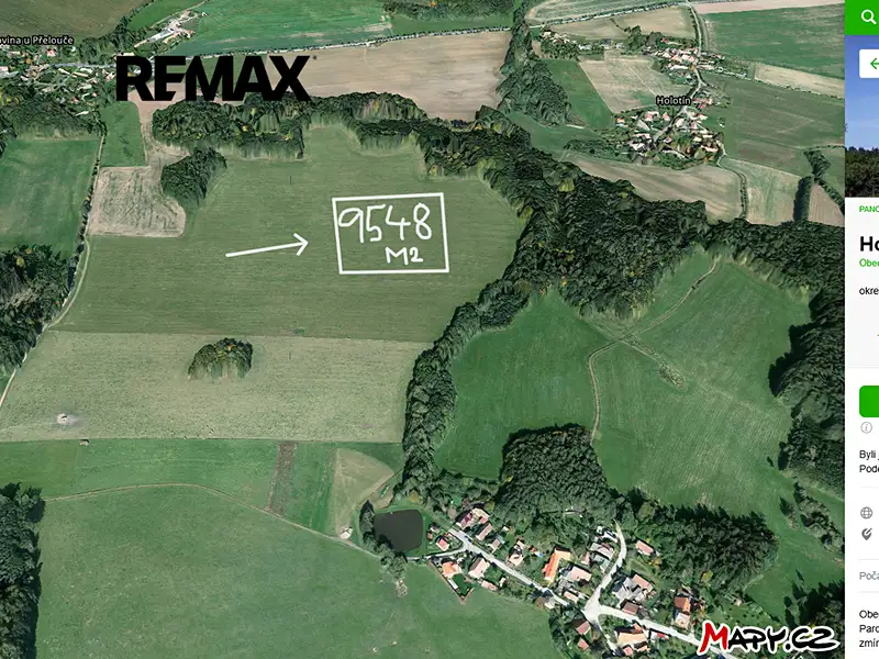 Prodej pole 9548 m², Hošťalovice – náhled fotky 2