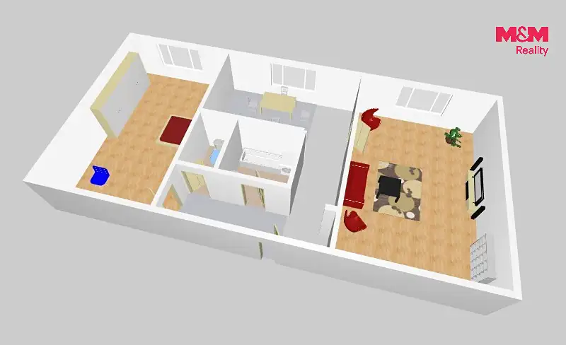 Prodej bytu 2+1 54 m², Kadaň – náhled fotky 3