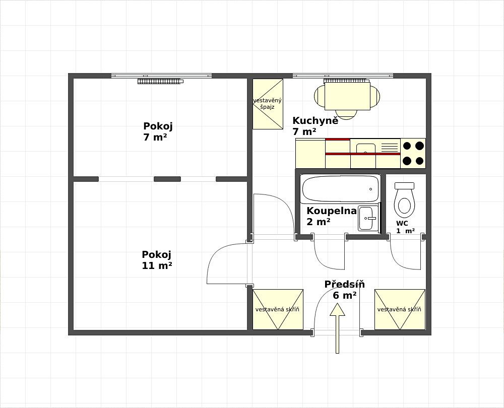 Pronájem bytu 2+kk 39 m² – fotografie 4
