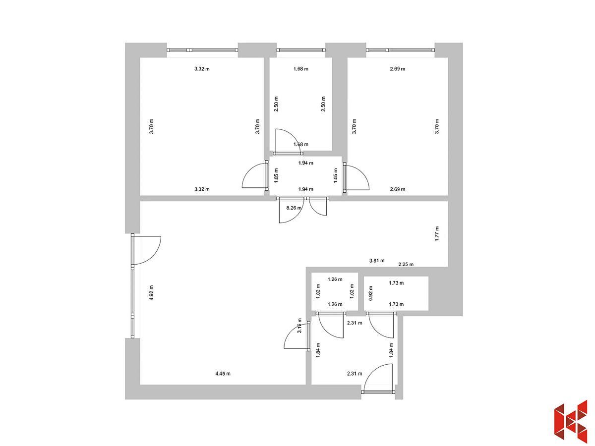 Pronájem bytu 3+kk 66 m² – fotografie 3